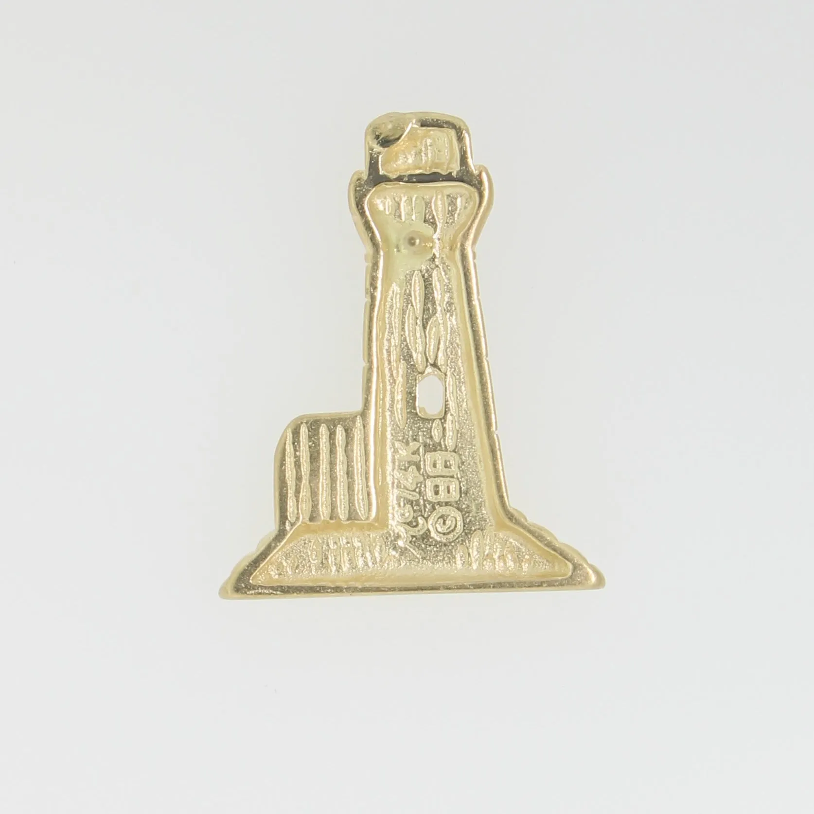 14k Yellow Gold Diamond-Cut Lighthouse Earrings from our Estate Collection