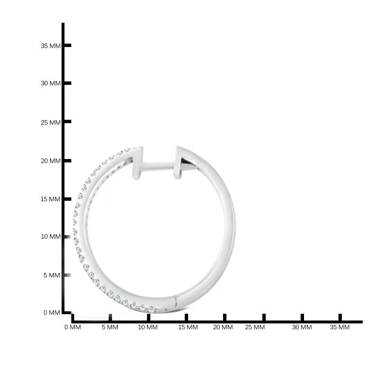 14KW 23M OUTSIDE DIAMOND HOOP ER (118HP115405W14DI1)