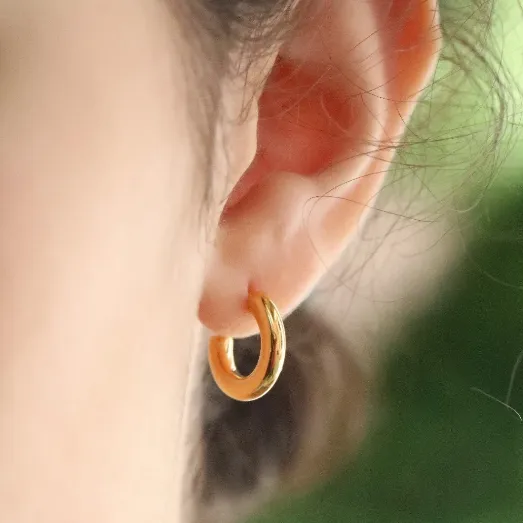 18K Gold-Filled Open Stud Earrings
