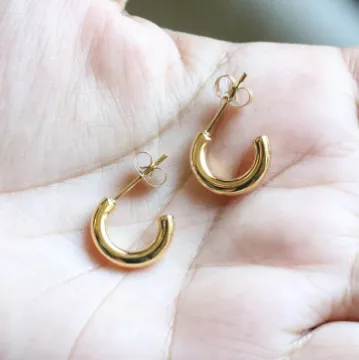 18K Gold-Filled Open Stud Earrings