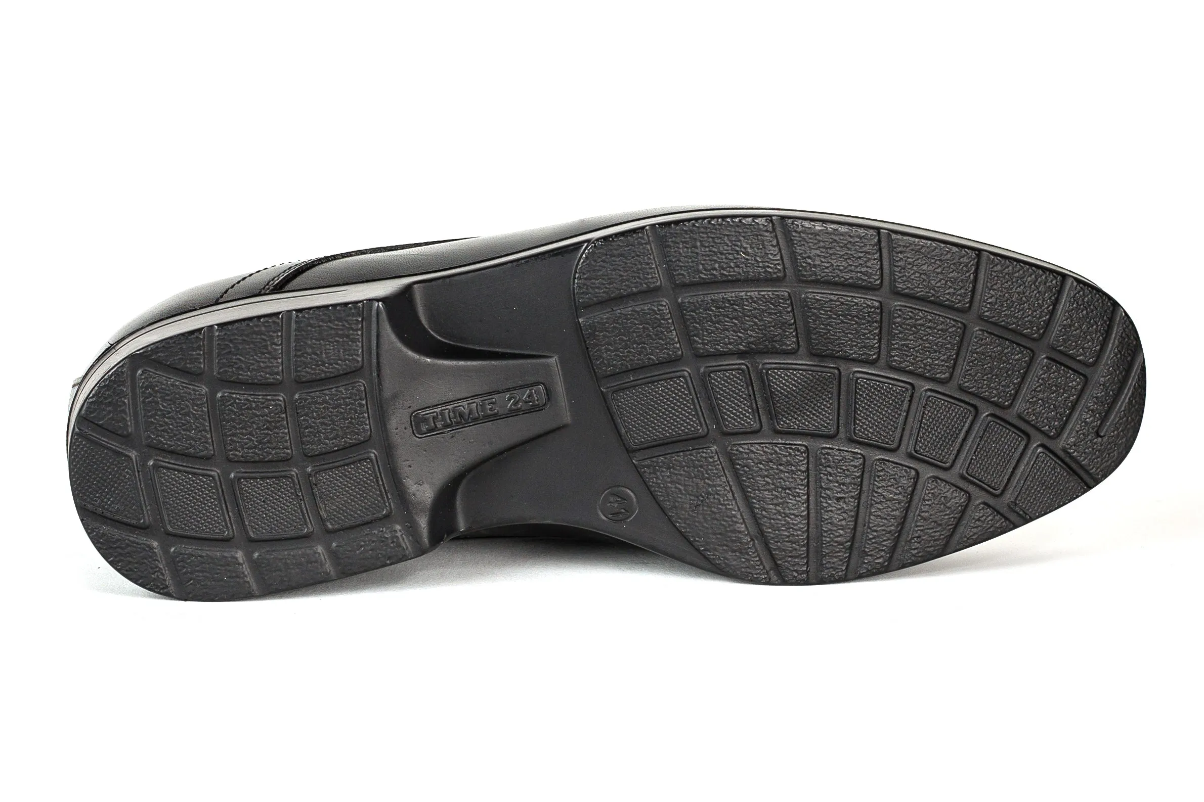 6866 - Comflex Men's Dress Black Comfort Lace Shoe With Removable Insole Apron Toe Bike Toe Rubber Sole
