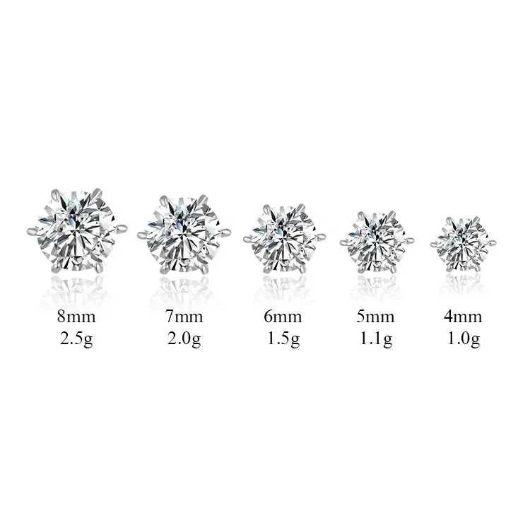 925 Sterling Silver Diamond Studs