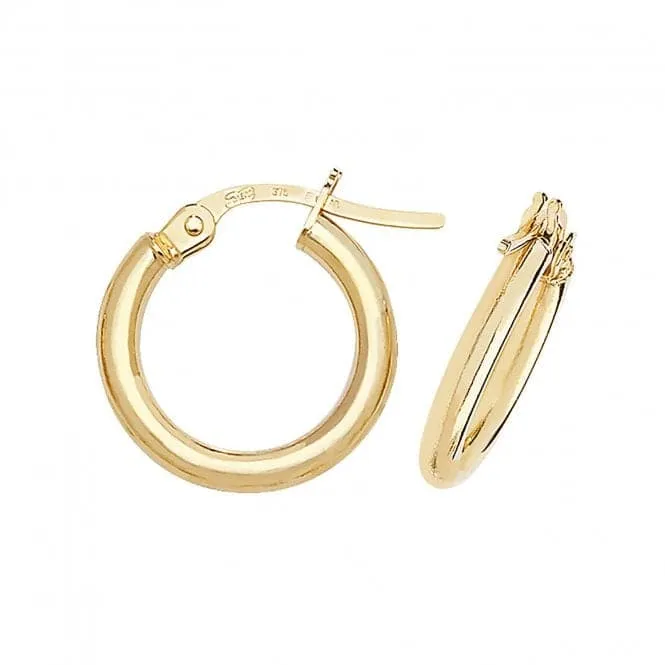 9ct Yellow Gold 30mm Hoop Earrings ER500