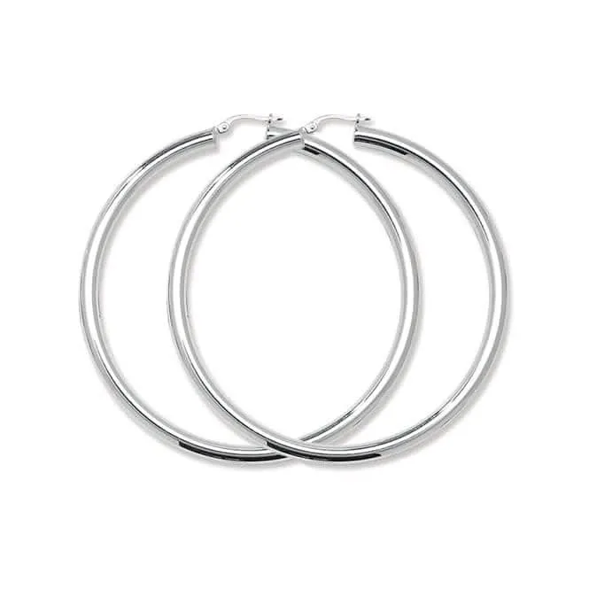 Acotis Silver Hoop Earrings Sterling G5968