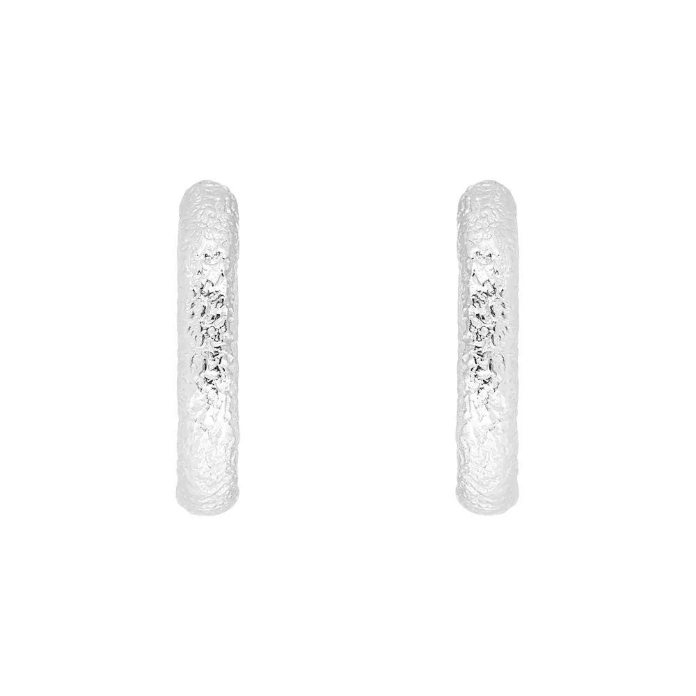 ANTIQUE SILVER MAXI HOOPS