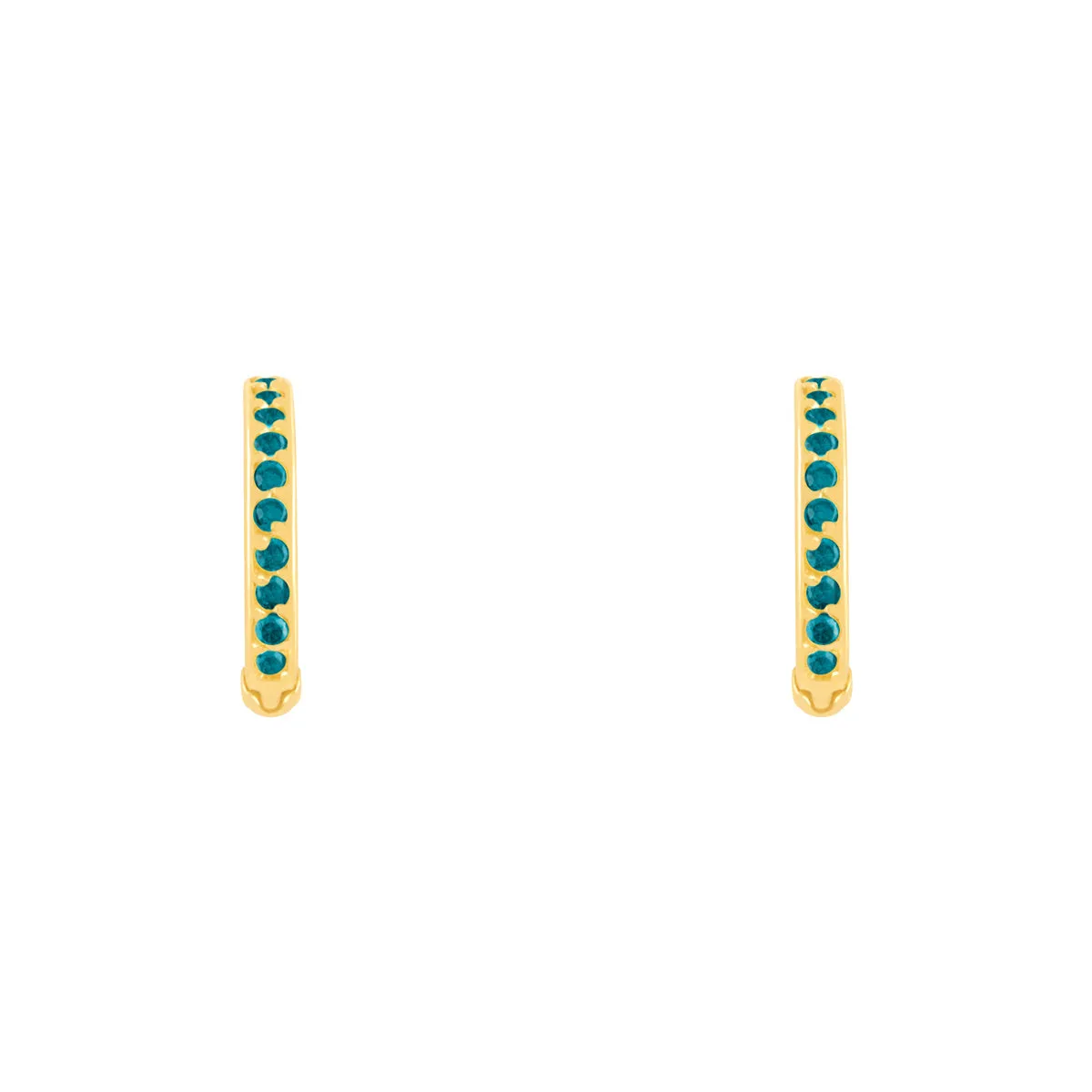 Blue Gemstone Hoop Earring