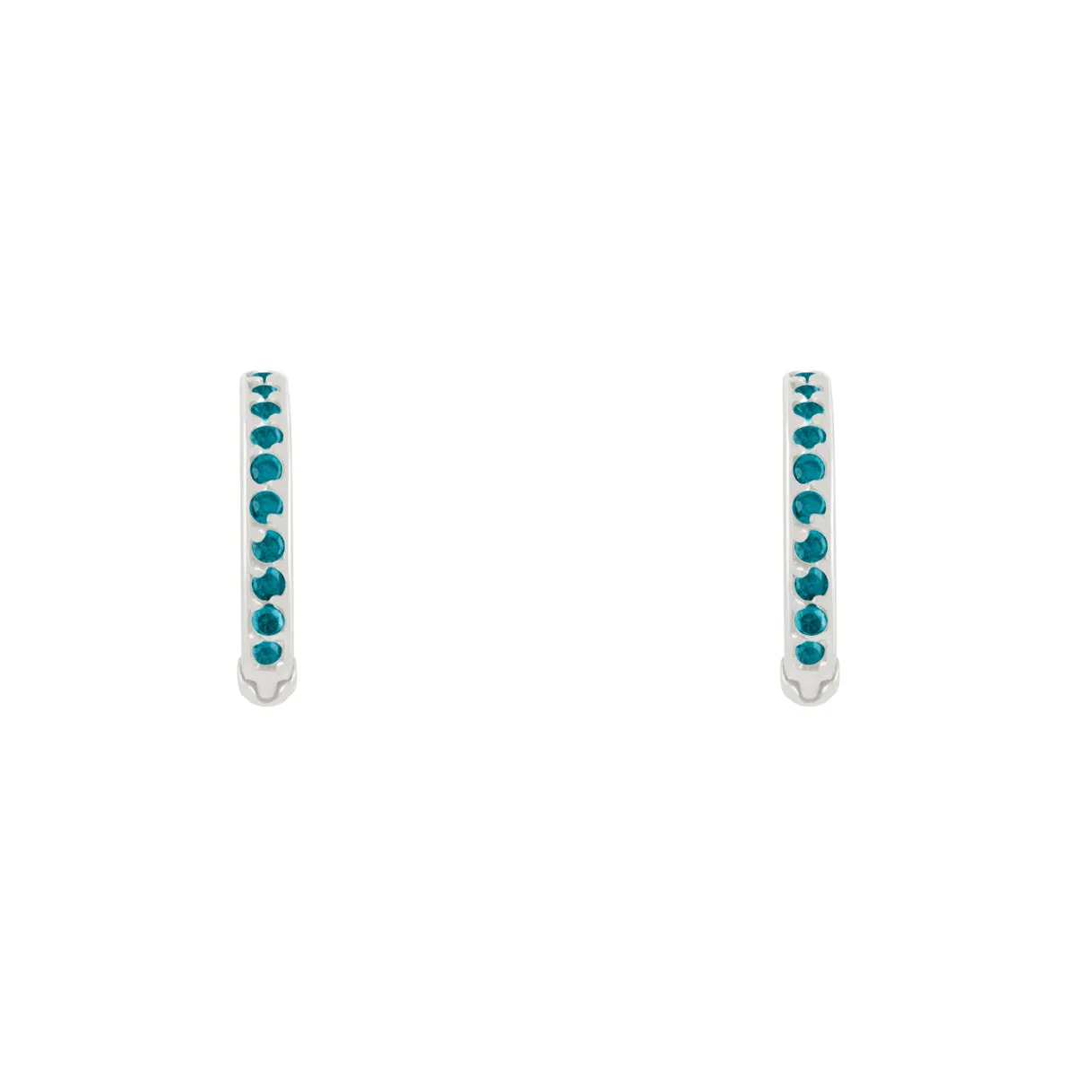 Blue Gemstone Hoop Earring