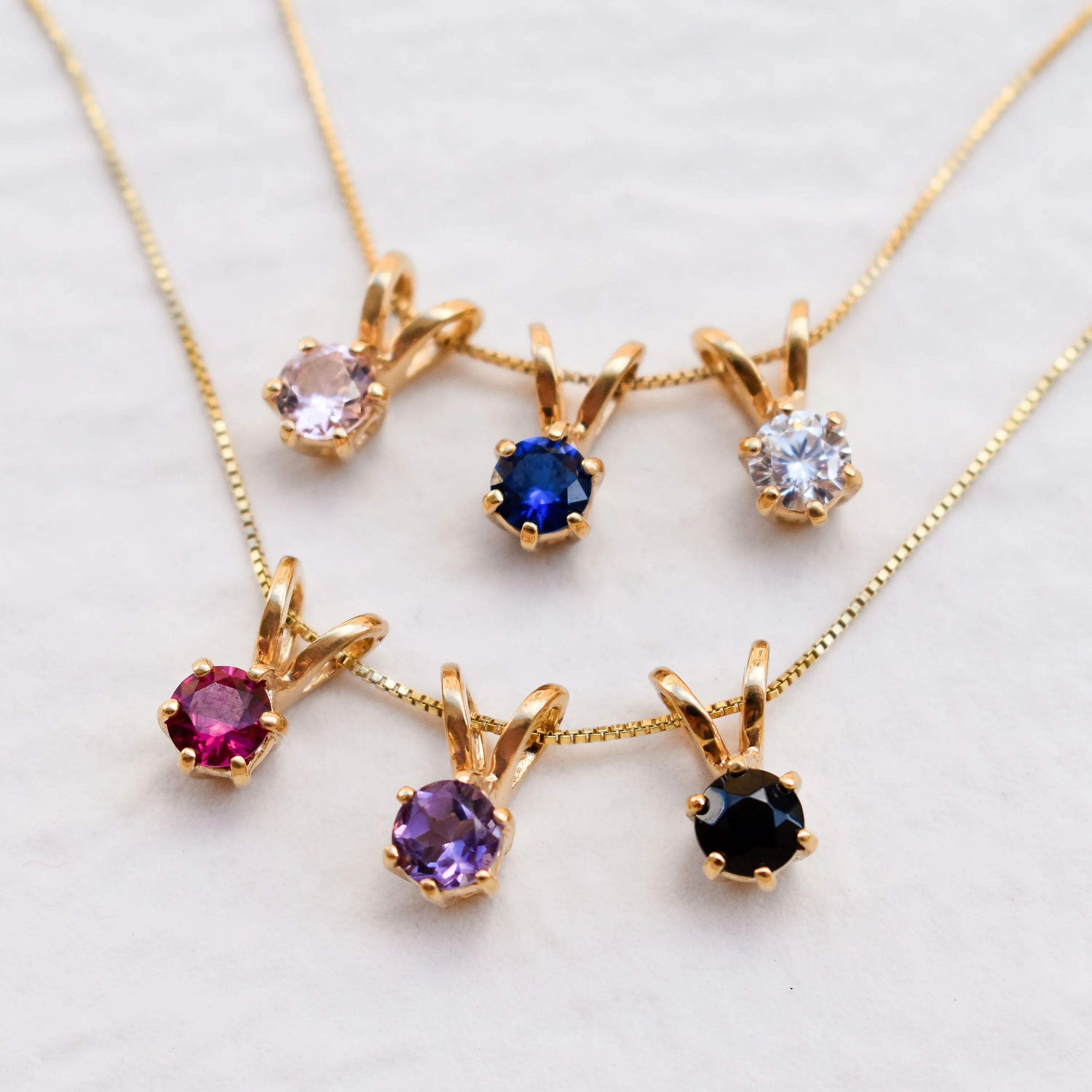 Blue Topaz Gold Necklace -  Dainty Topaz Pendant - December Birthstone Necklace