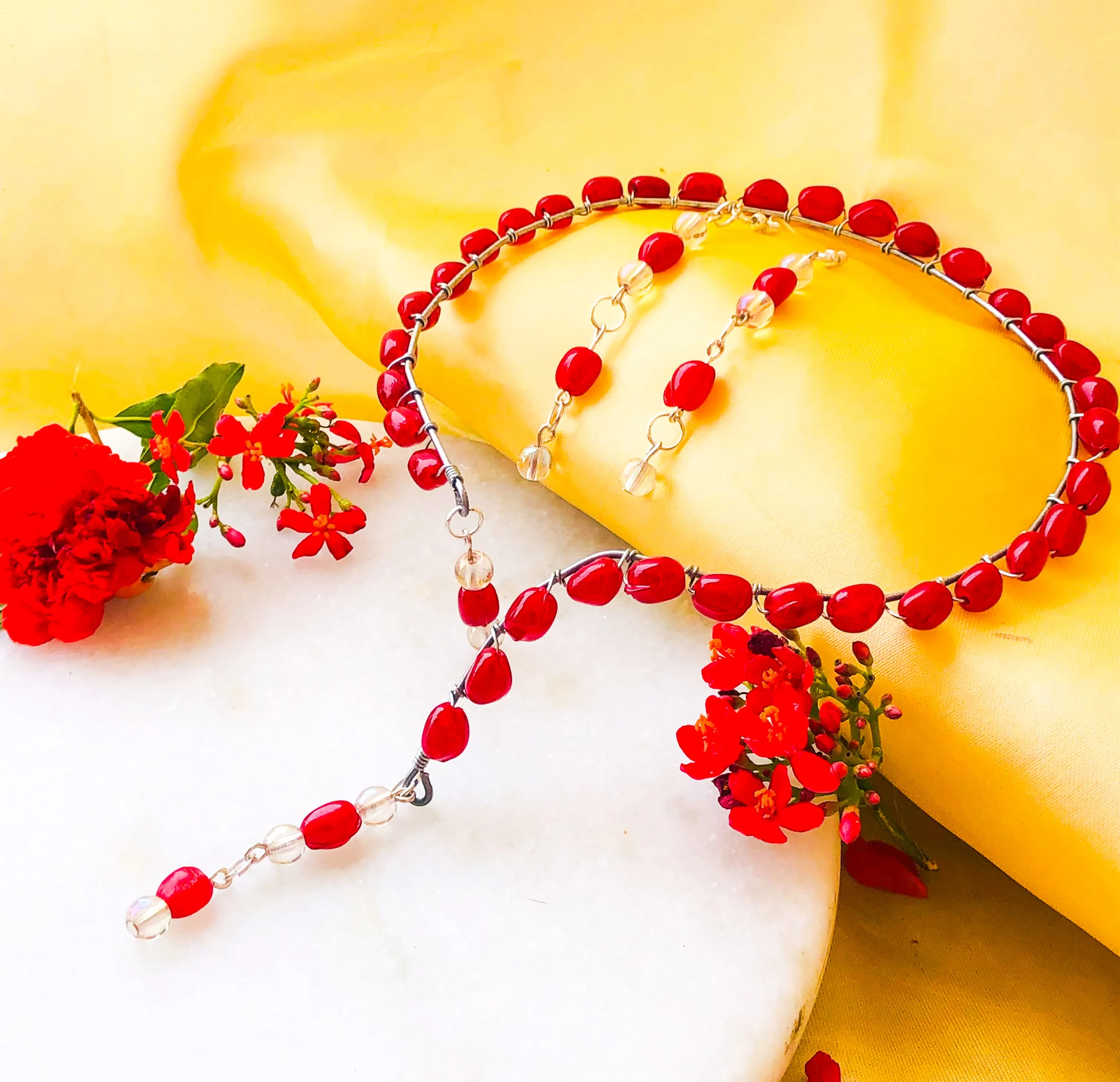 Cherry Red Choker Necklace