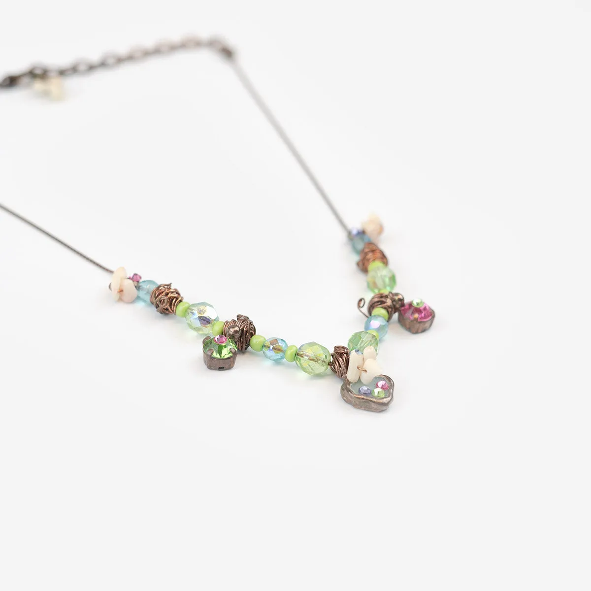 CRYSTALS & PEARLS NECKLACE