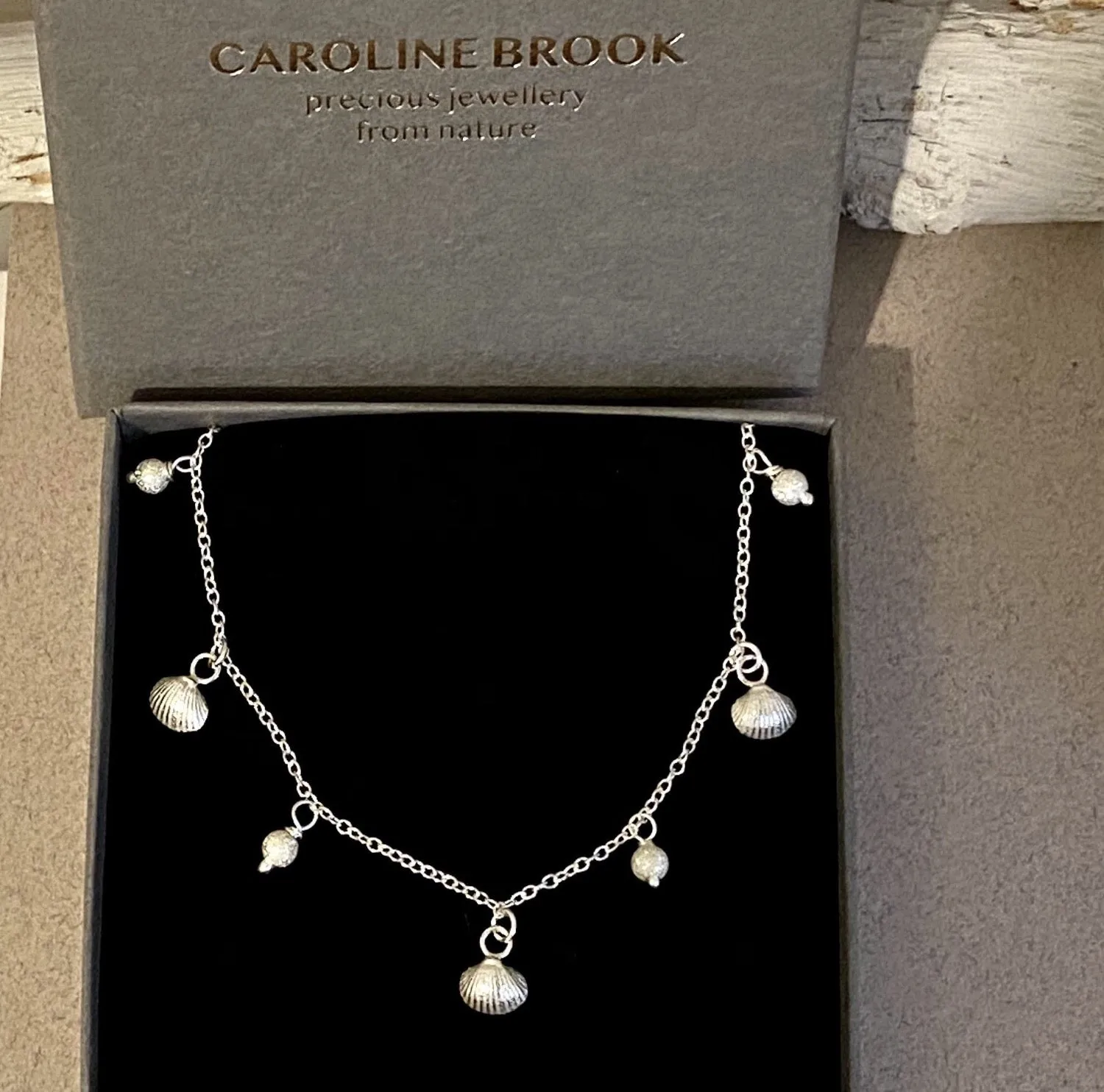Dainty Sterling Silver Shell Choker Necklace