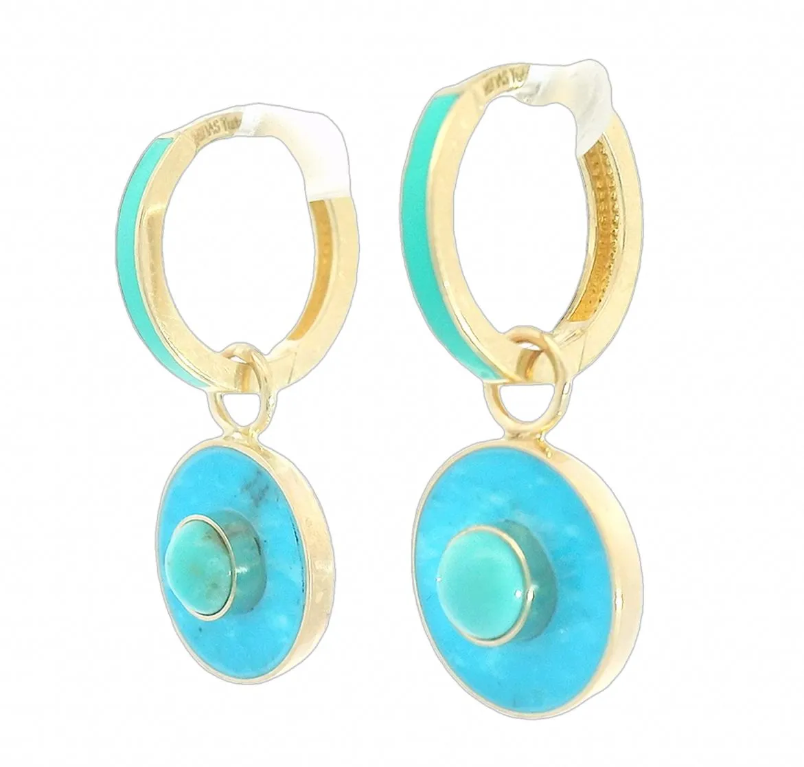 Double Turquoise Cerclen Earrings