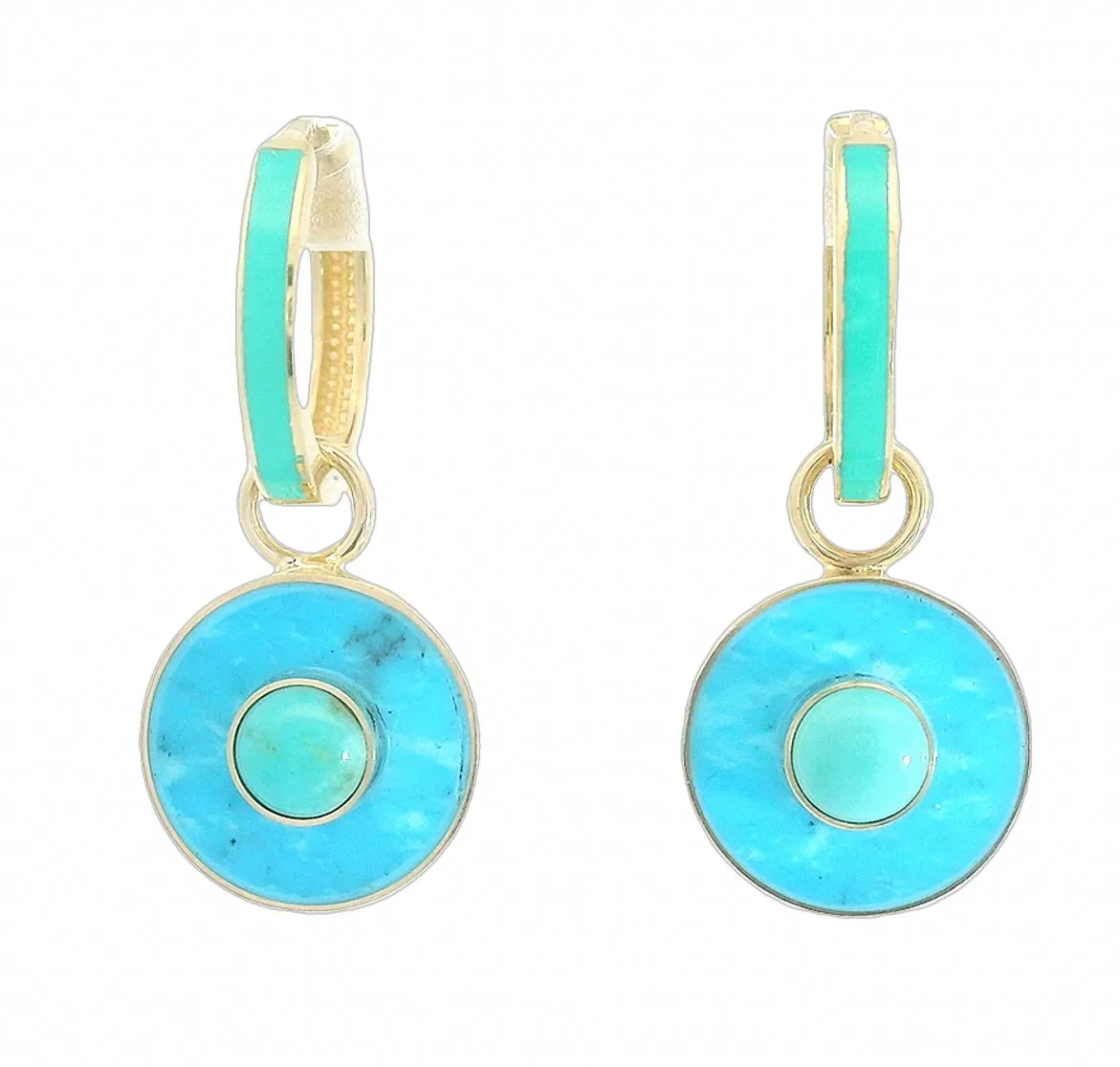 Double Turquoise Cerclen Earrings