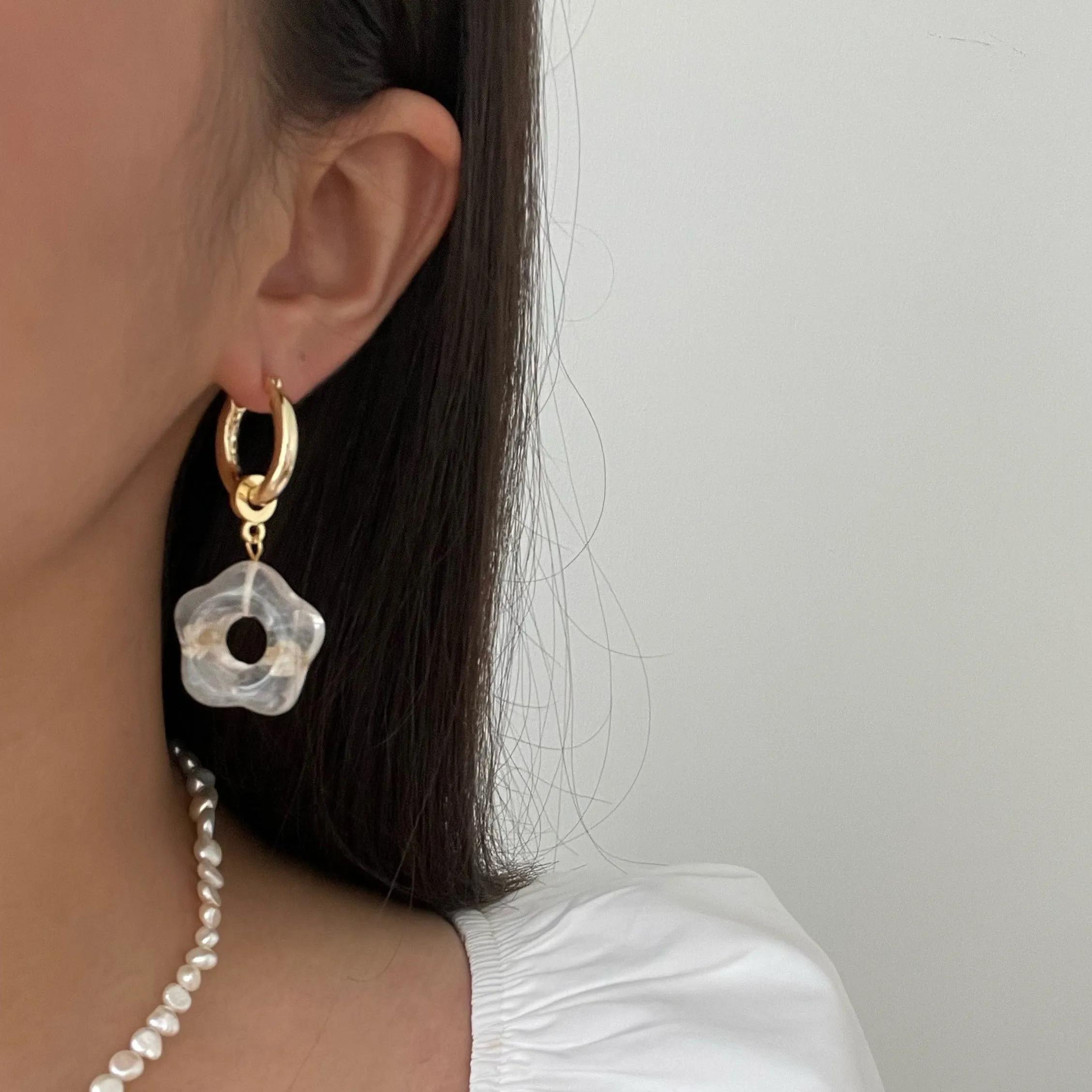 Dried Floral Earring Charm