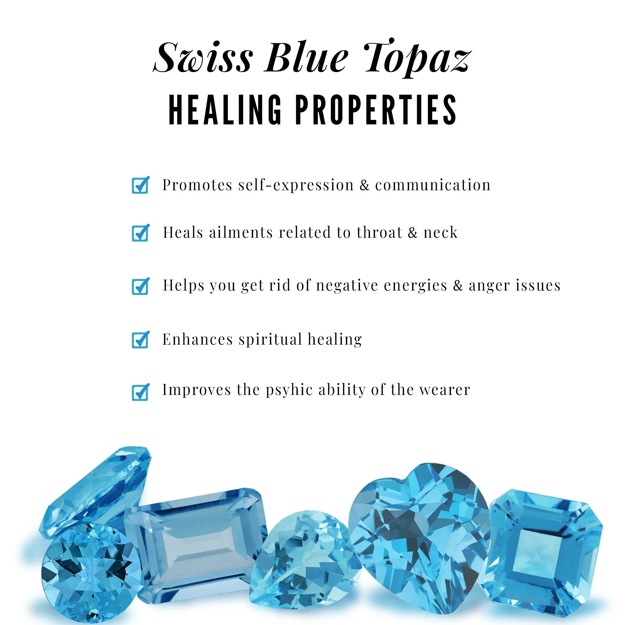 Eternity Band Ring with 2.25 CT Swiss Blue Topaz