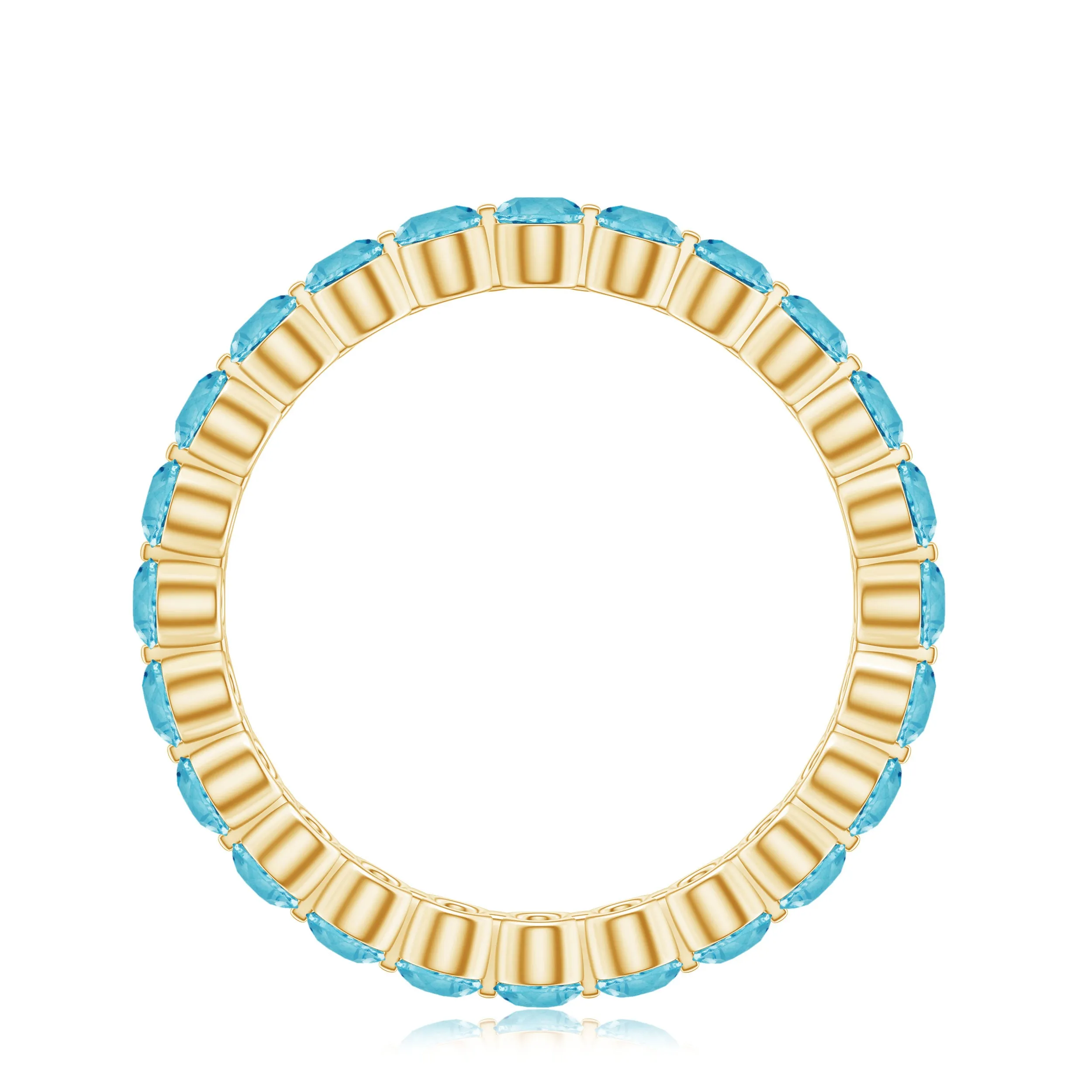 Eternity Band Ring with 2.25 CT Swiss Blue Topaz