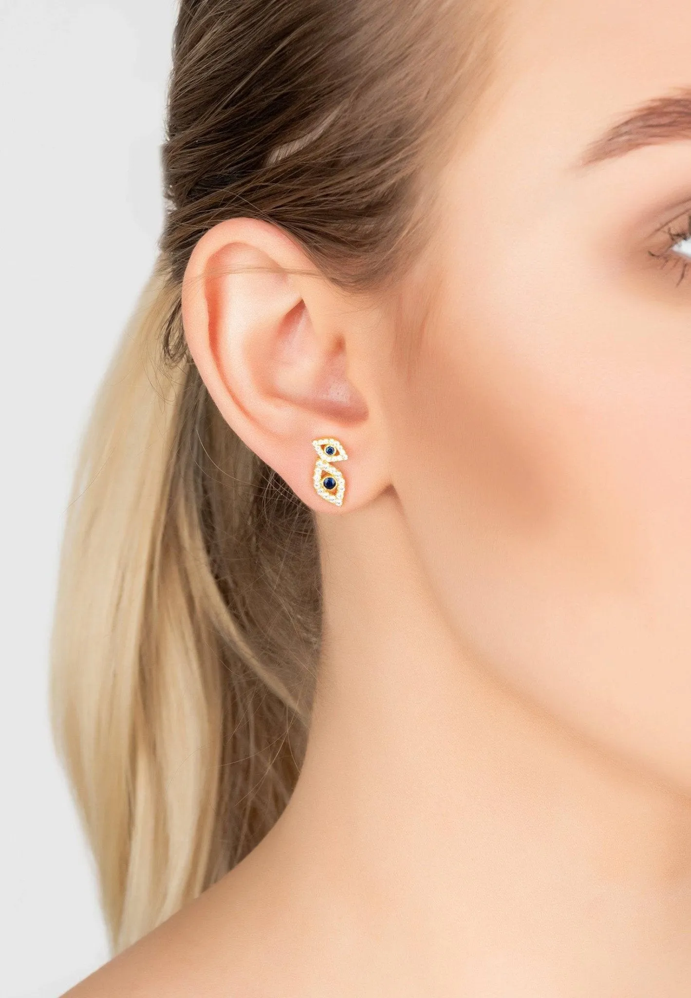 Eye Earrings Gold