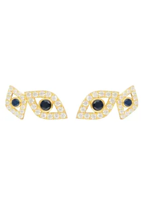 Eye Earrings Gold