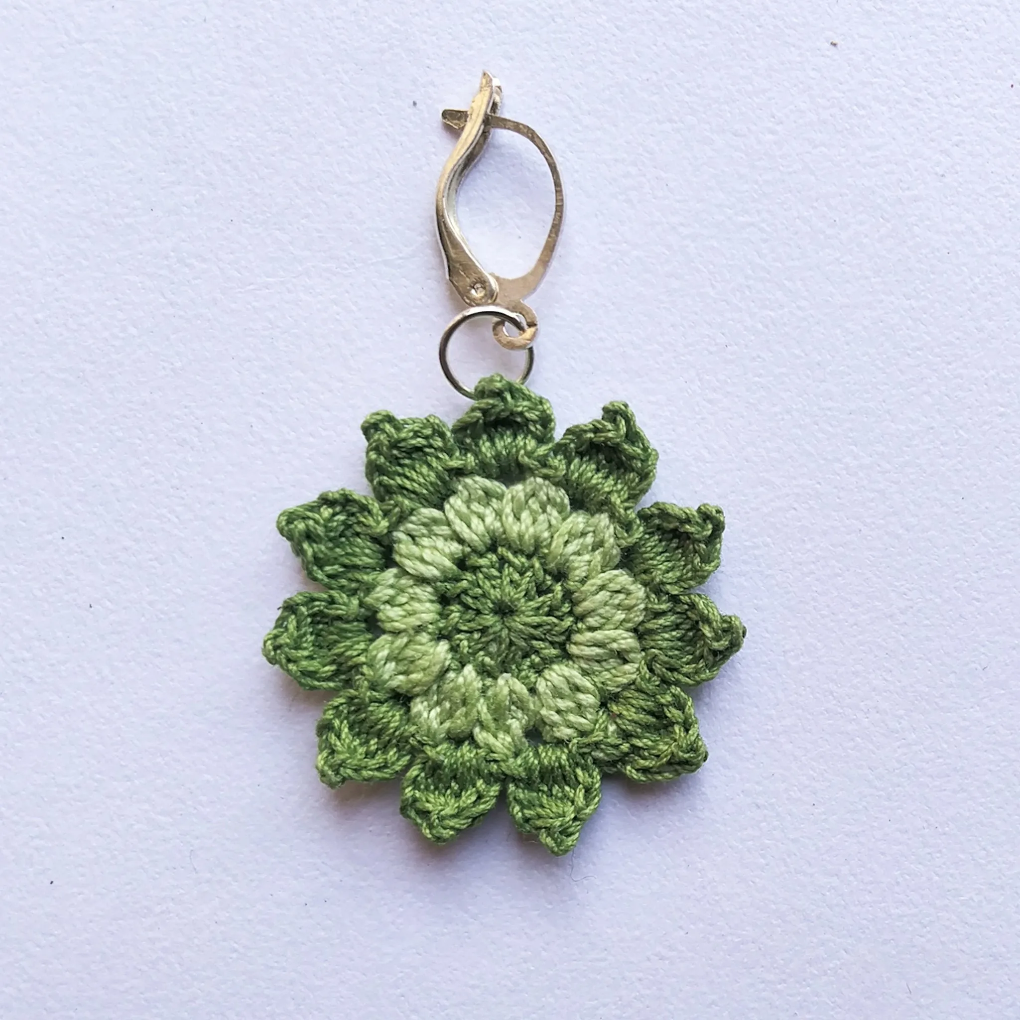 Floral Mandala Earrings- Green