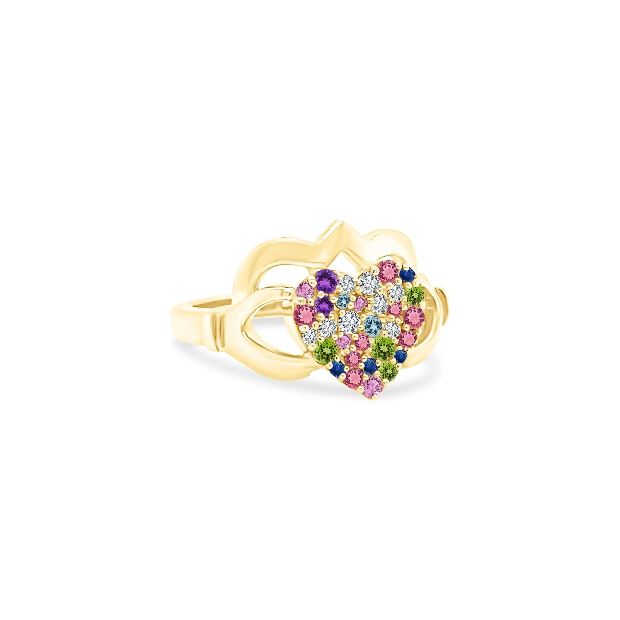 Gemstone Claddagh Ring