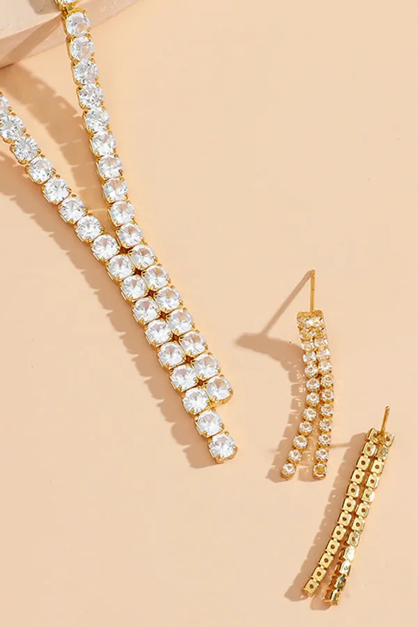 Glittery Light Luxury Tassel Zircon Jewelry