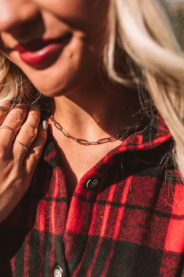 Golden Hills Chain Link Necklace in Gold