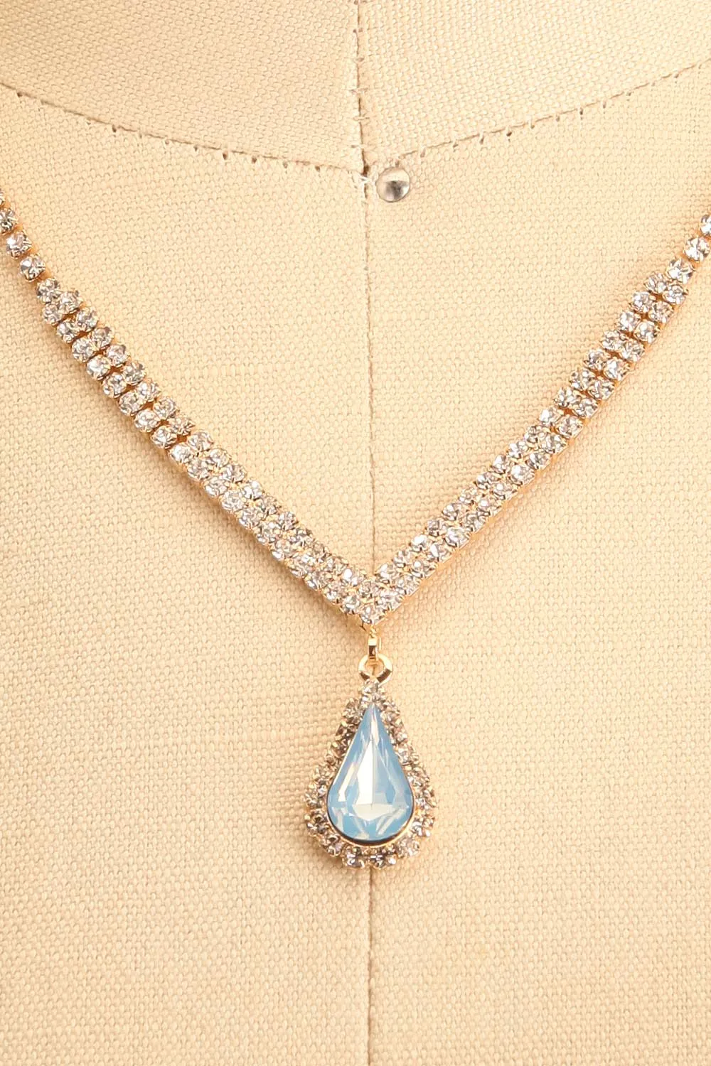 Ivest Blue | Crystal Earrings & Necklace Set