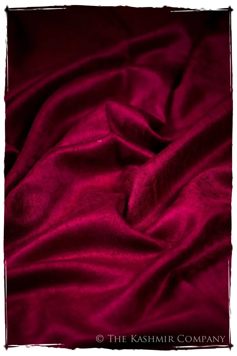 Jacquard Paisley Garnet Cashmere Scarf