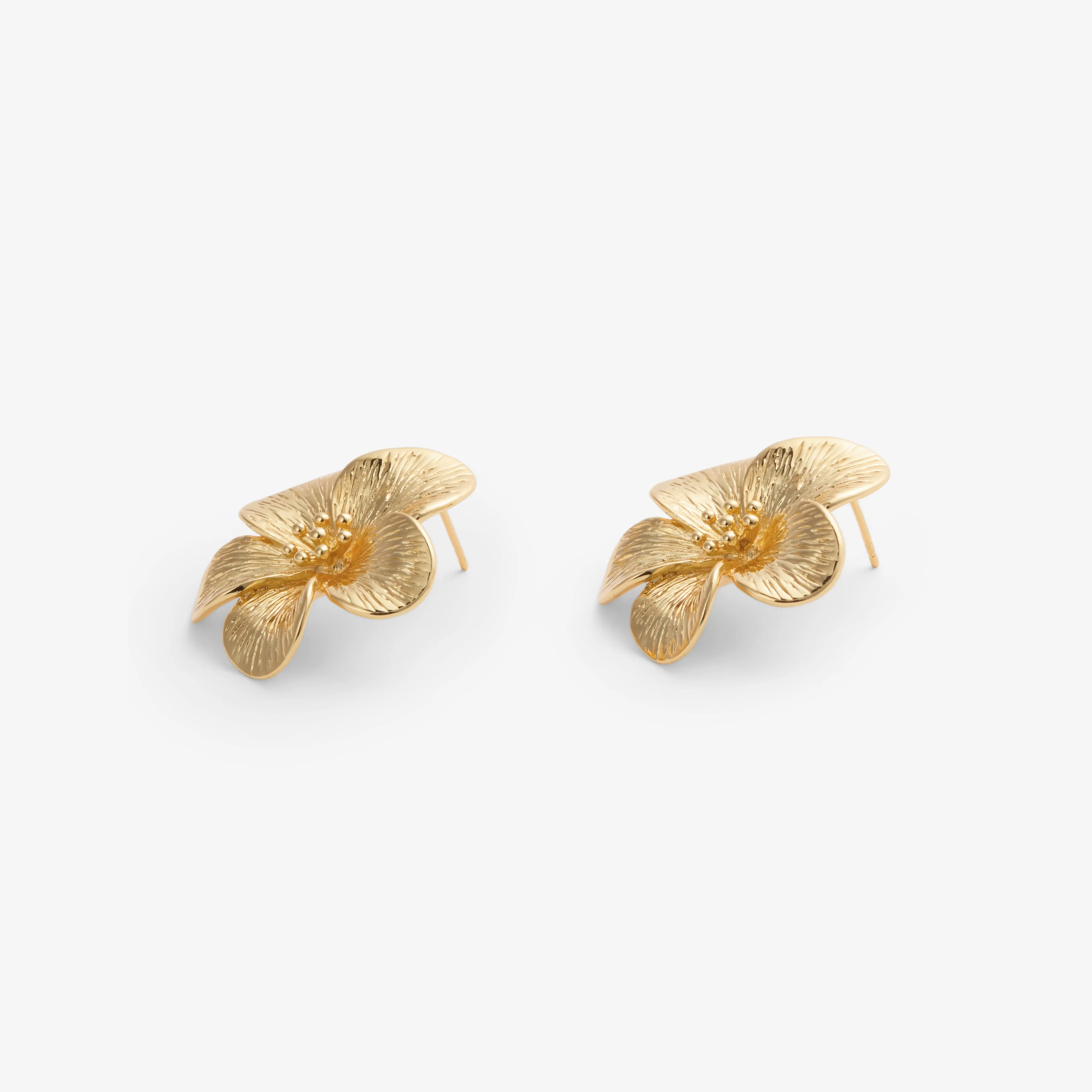 LARGE FLOWER EARRINGS Gold