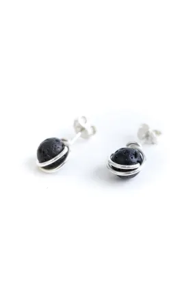 Lava Stone Stud Earrings