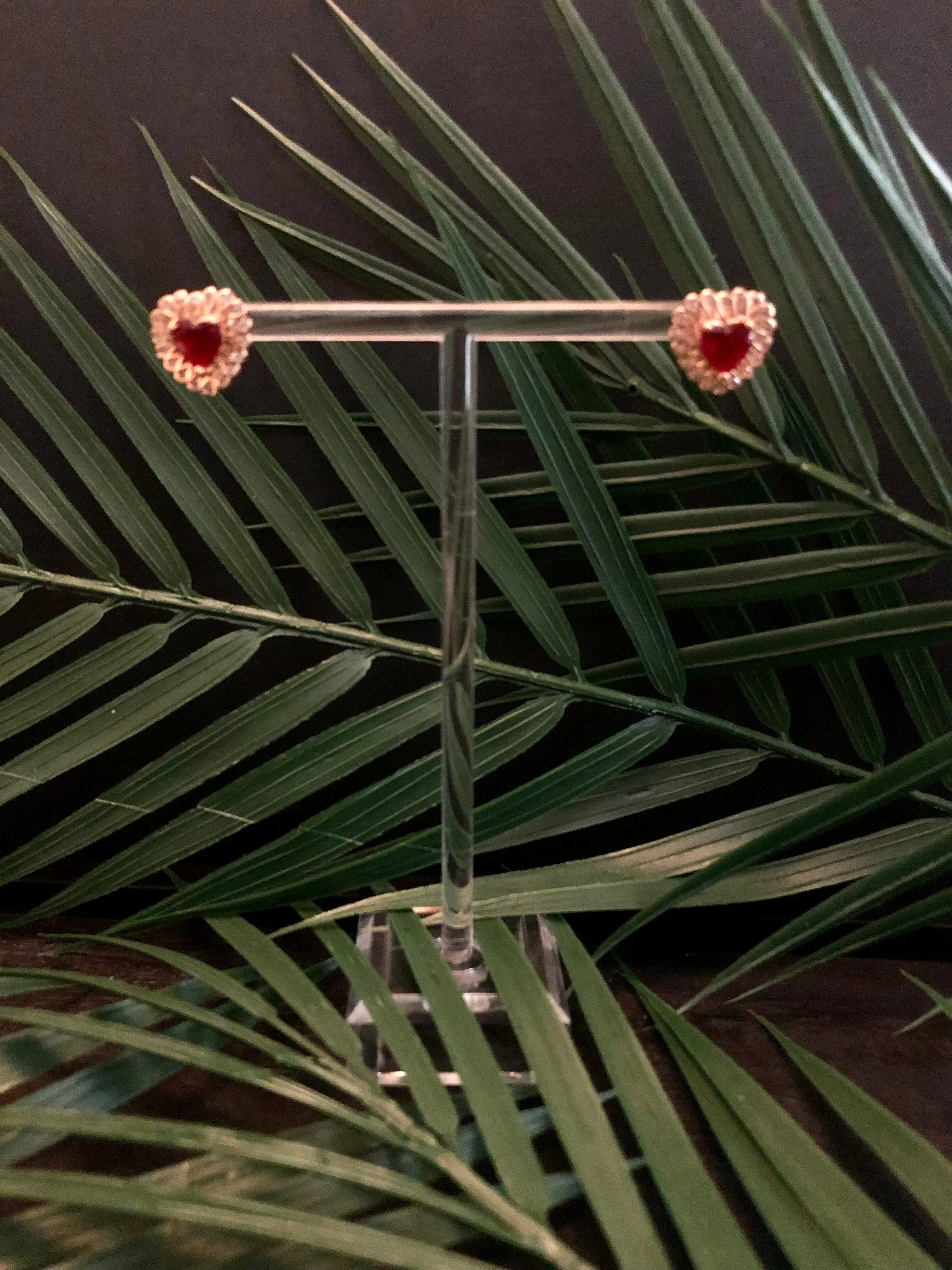 Luana Red Stone Earrings