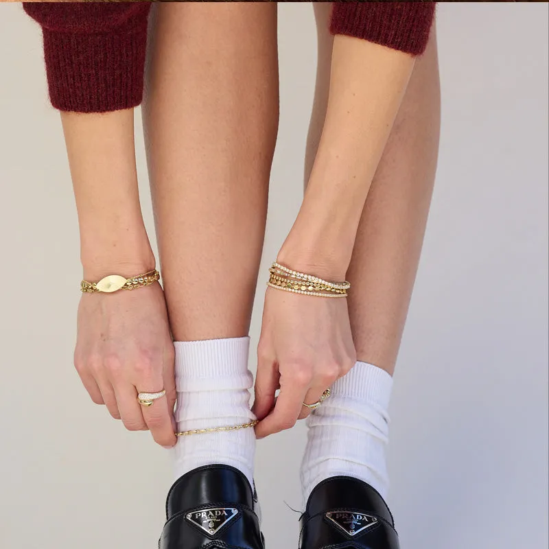 Luxe Diamond Edith Link Anklet
