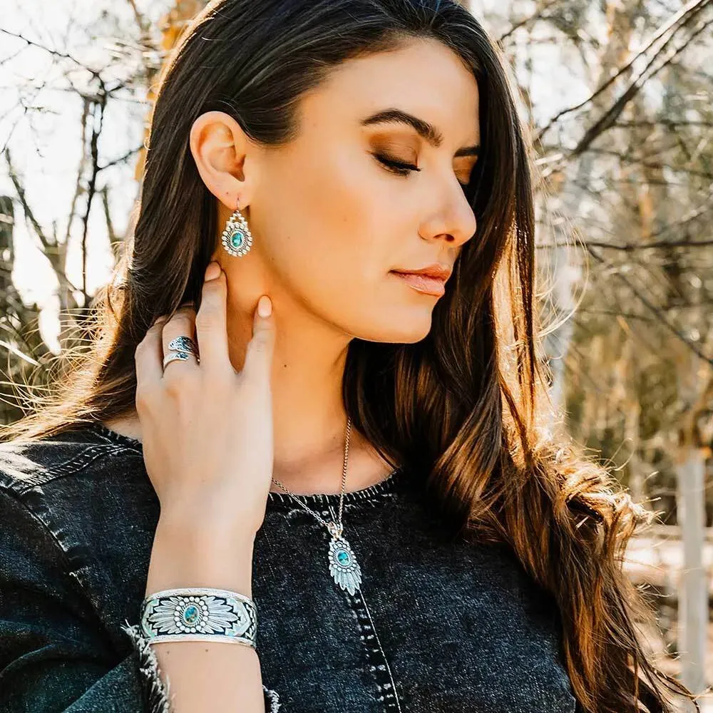 Montana Silversmiths Blue Spring Turquoise Earrings