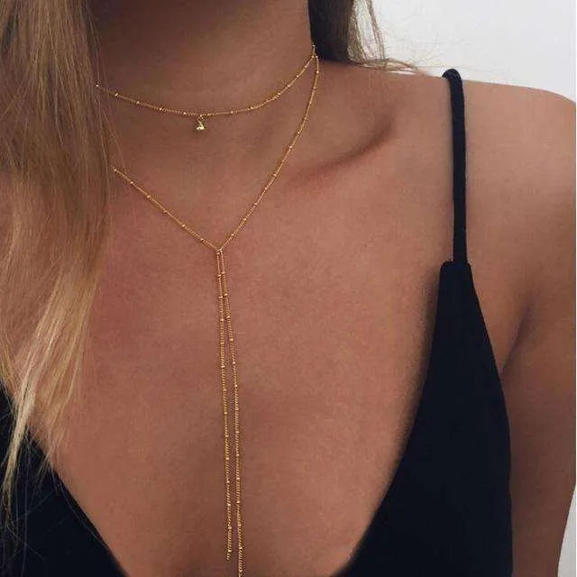 Multi-layer Choker Chain Necklaces