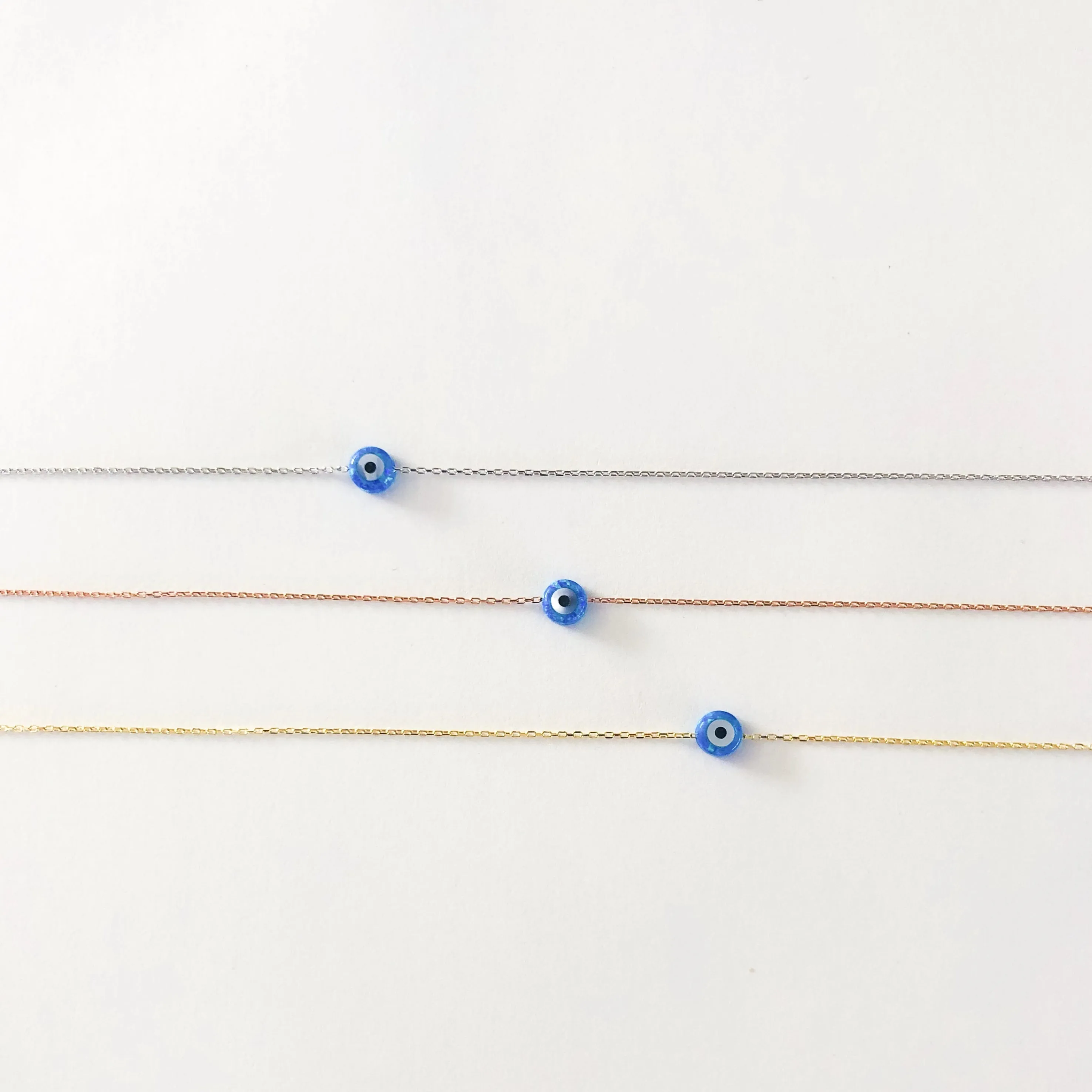 Opalite Mati Anklet - Stirling Silver