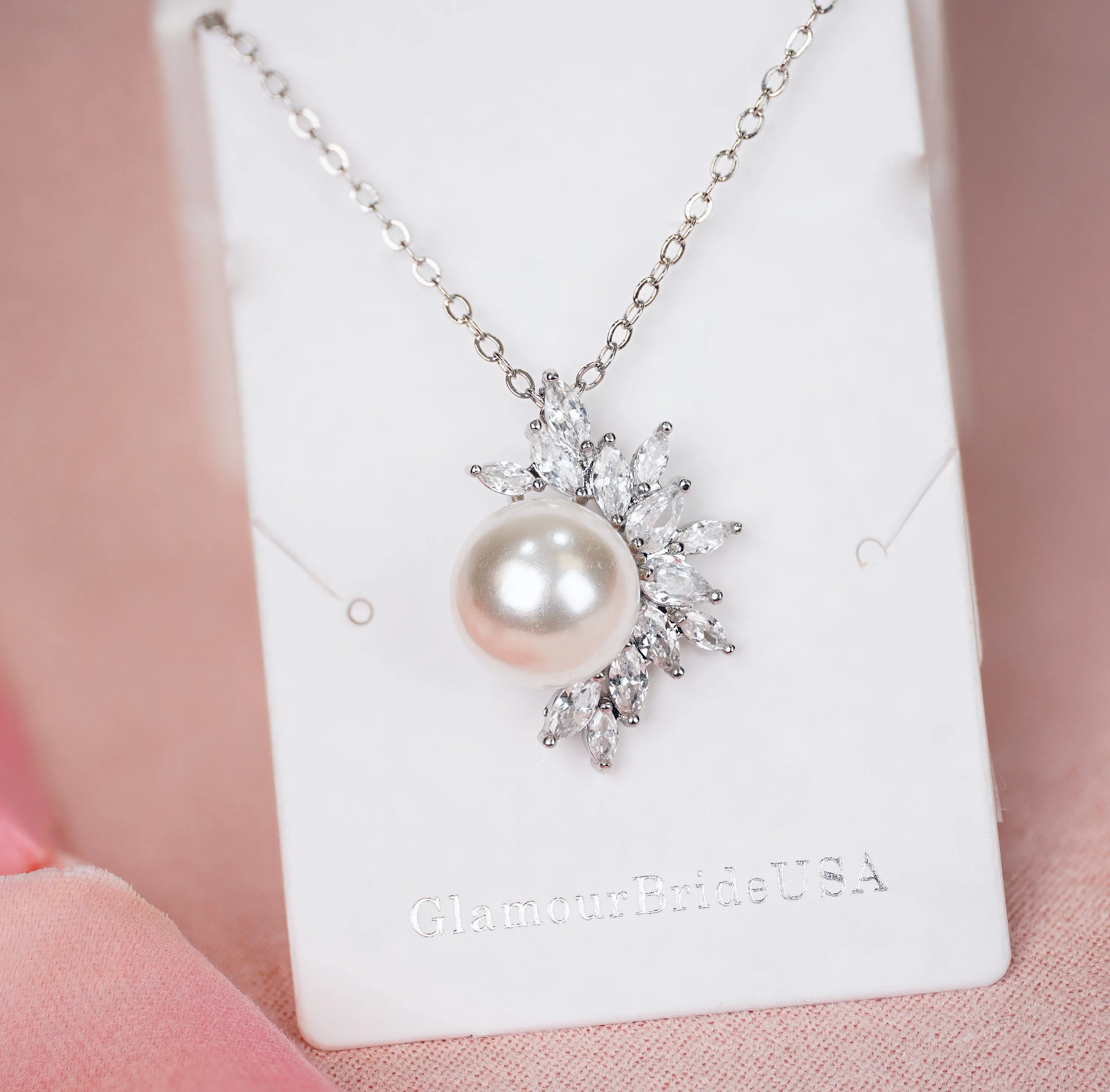 Pearl Bridal Stud Earrings - Samantha