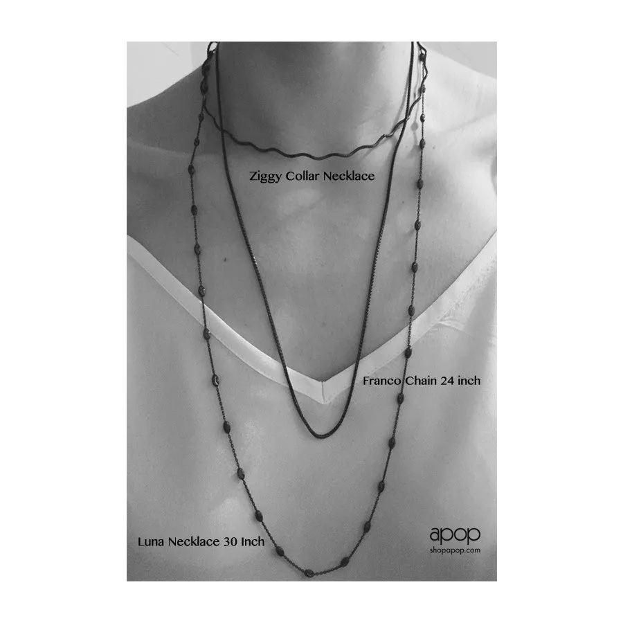 "Ziggy" Gold-Dipped Glitter Chain Choker Necklace