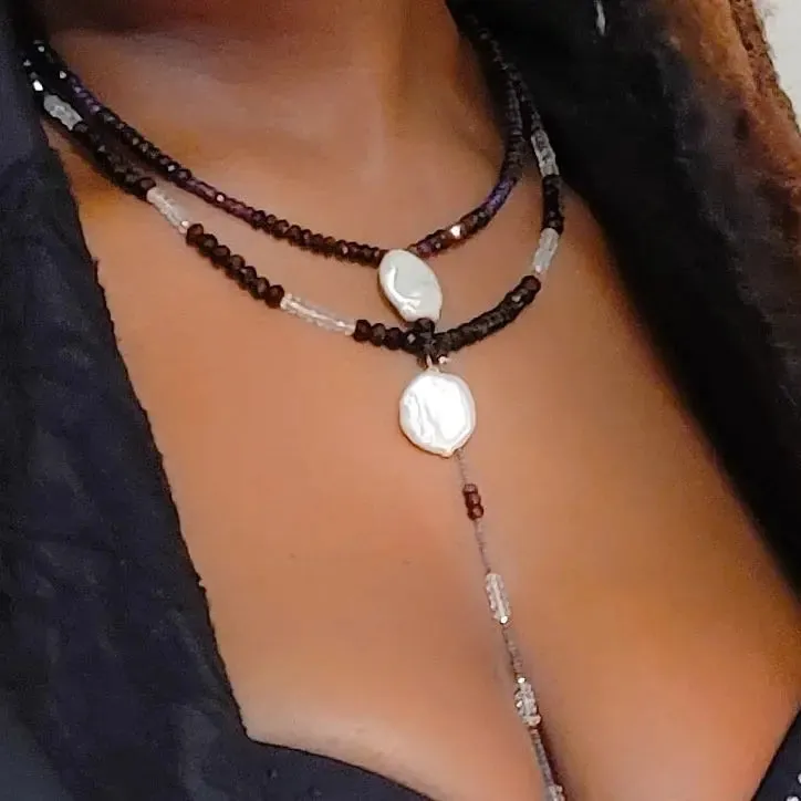 Sapphire & Blue Topaz Collar Necklace