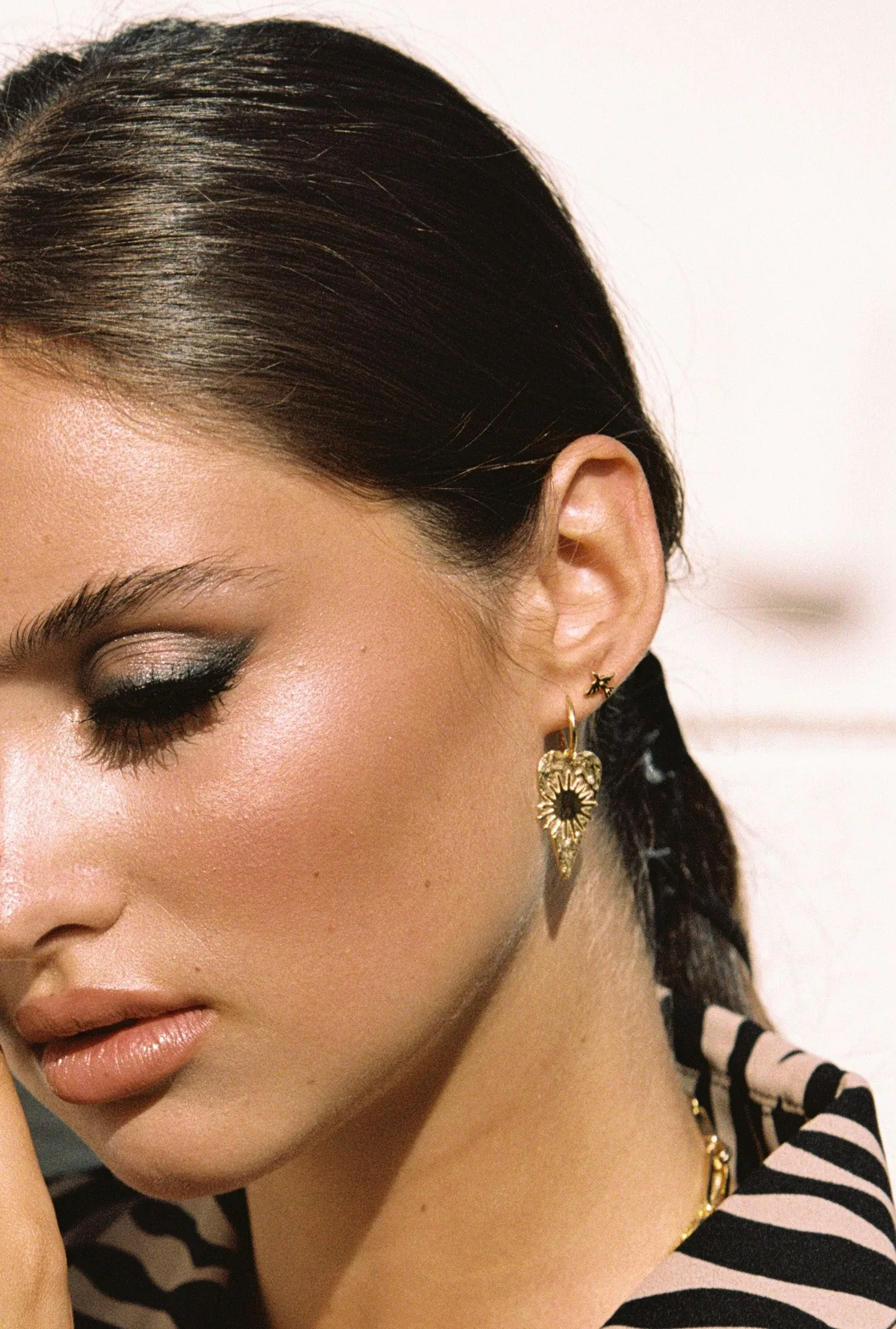 Serenity hoop earring gold plated