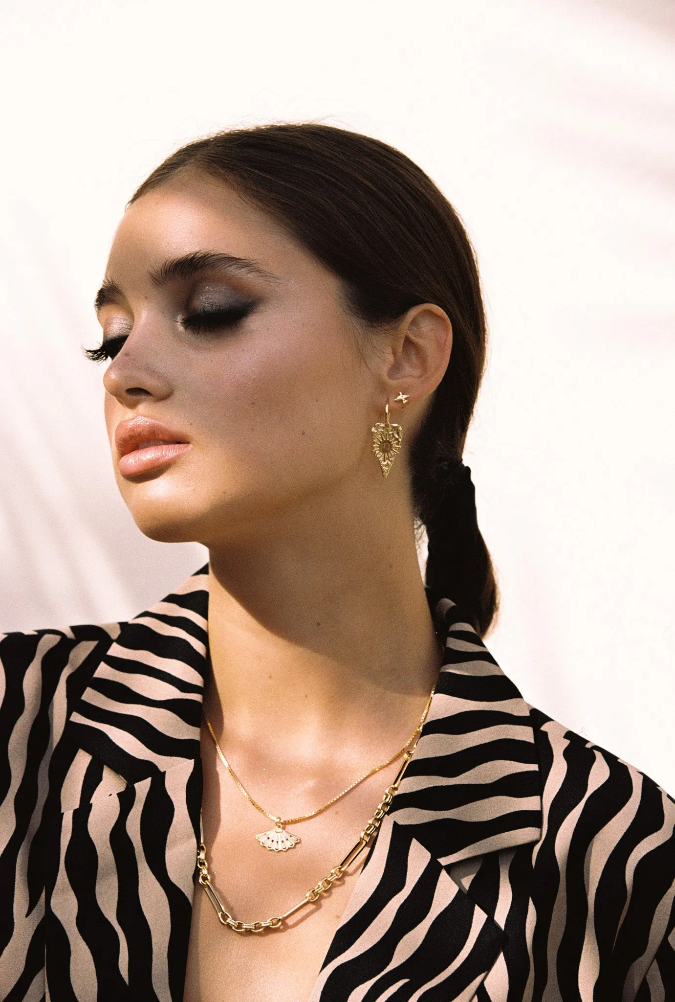 Serenity hoop earring gold plated
