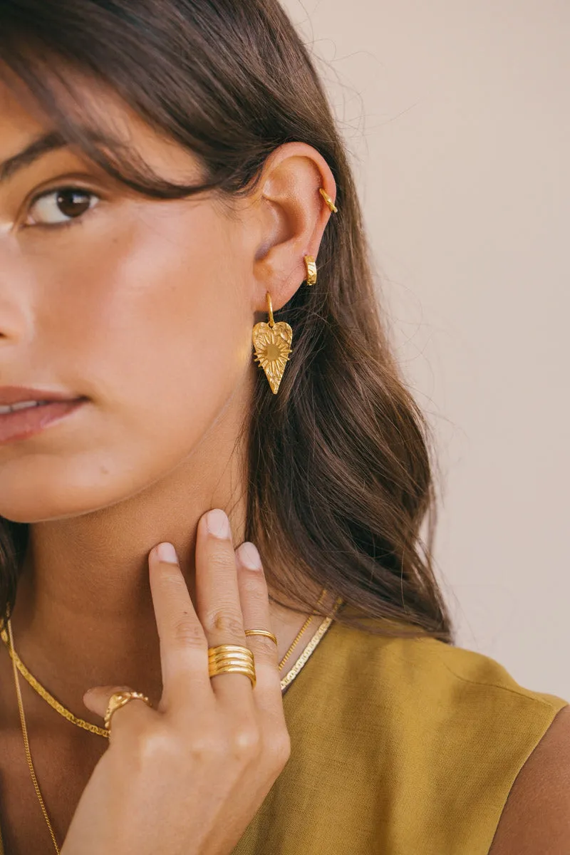 Serenity hoop earring gold plated