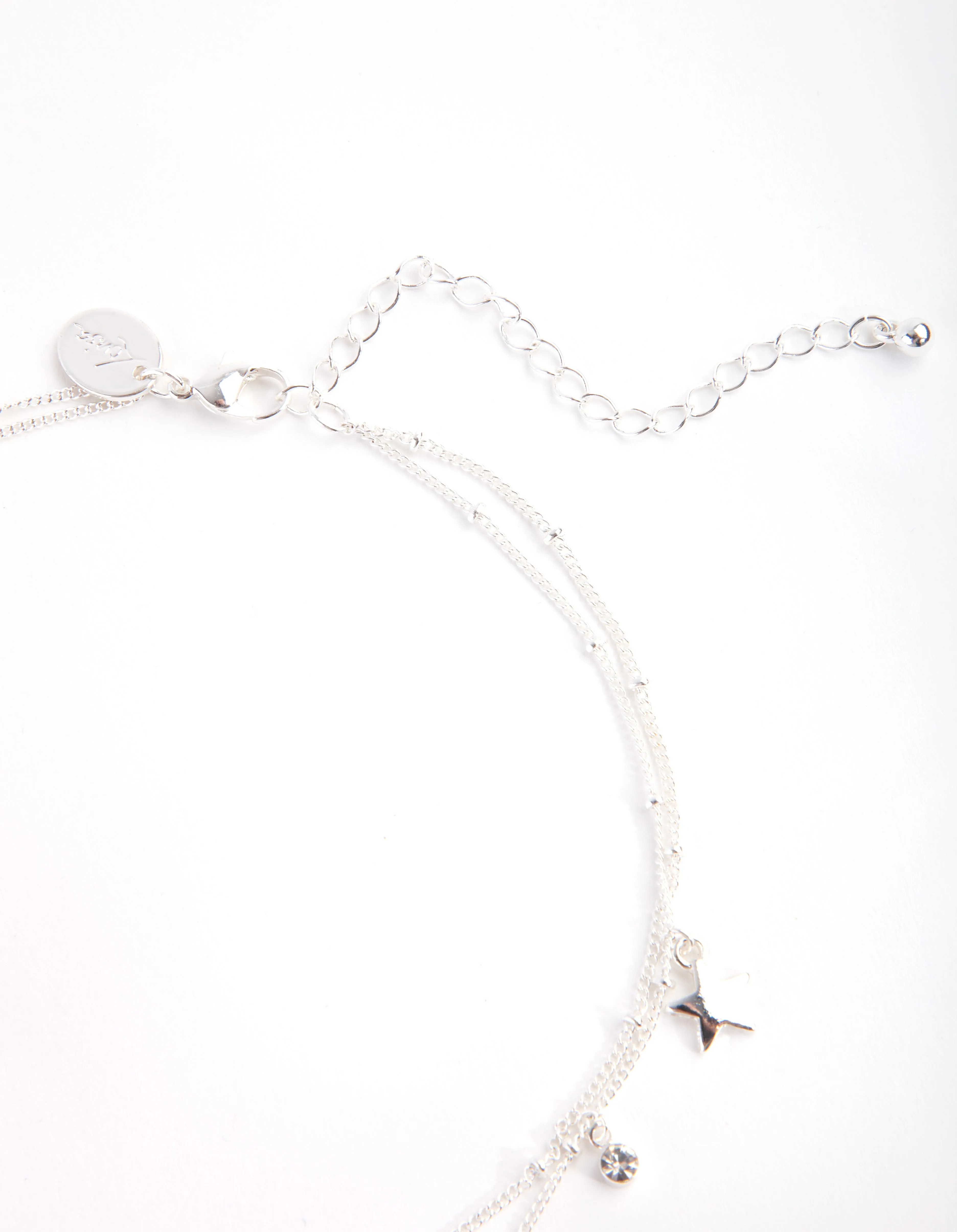 Silver Essential Two Row Star Choker