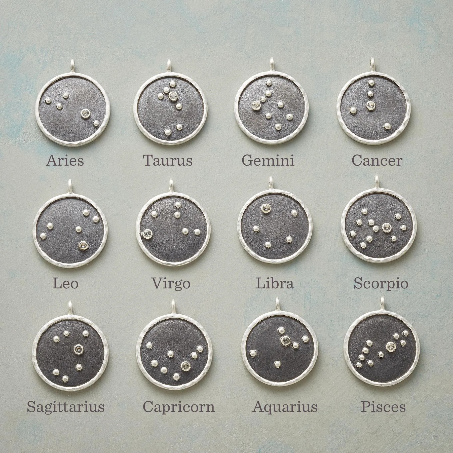 Silver Zodiac Constellation Necklace
