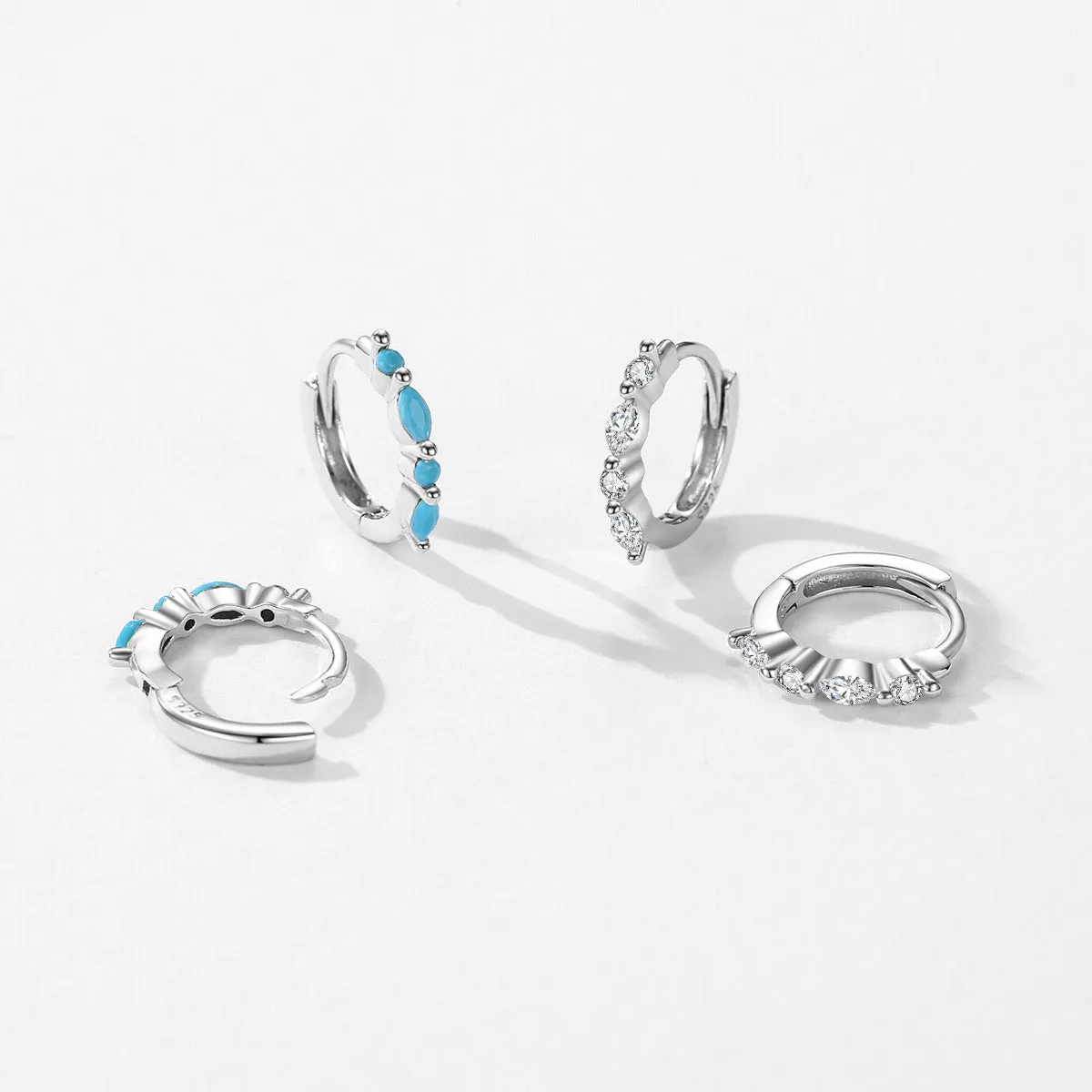 Simple and Elegant Turquoise Sterling Silver Earrings