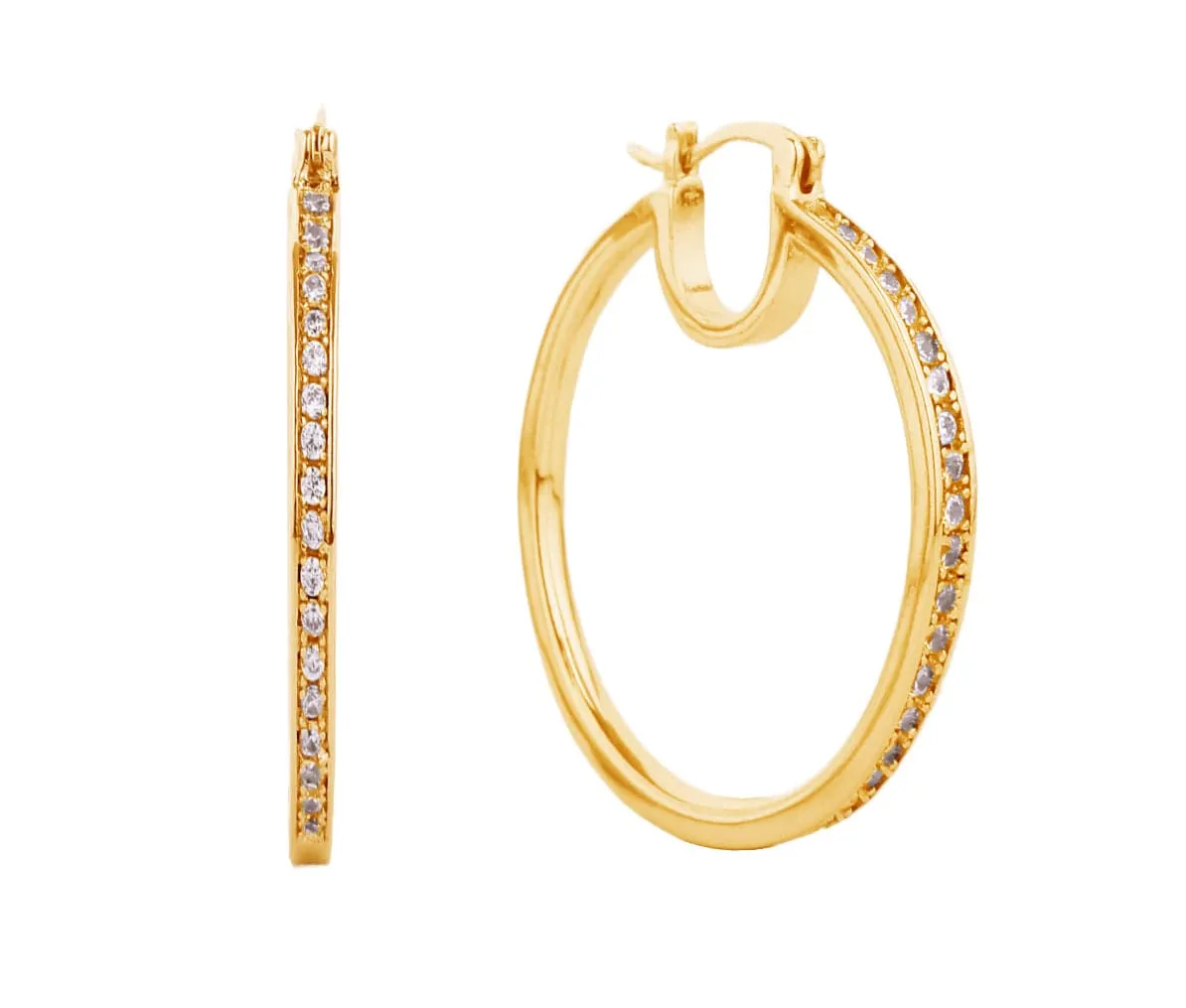 SJE310513 14K Glam Rhinestone Dipped Earrings