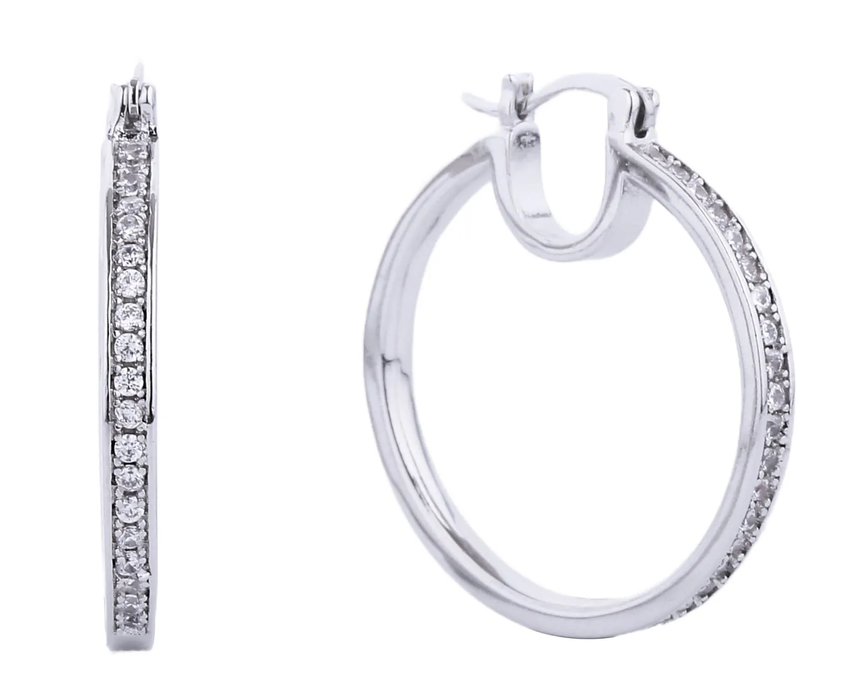 SJE310513 14K Glam Rhinestone Dipped Earrings