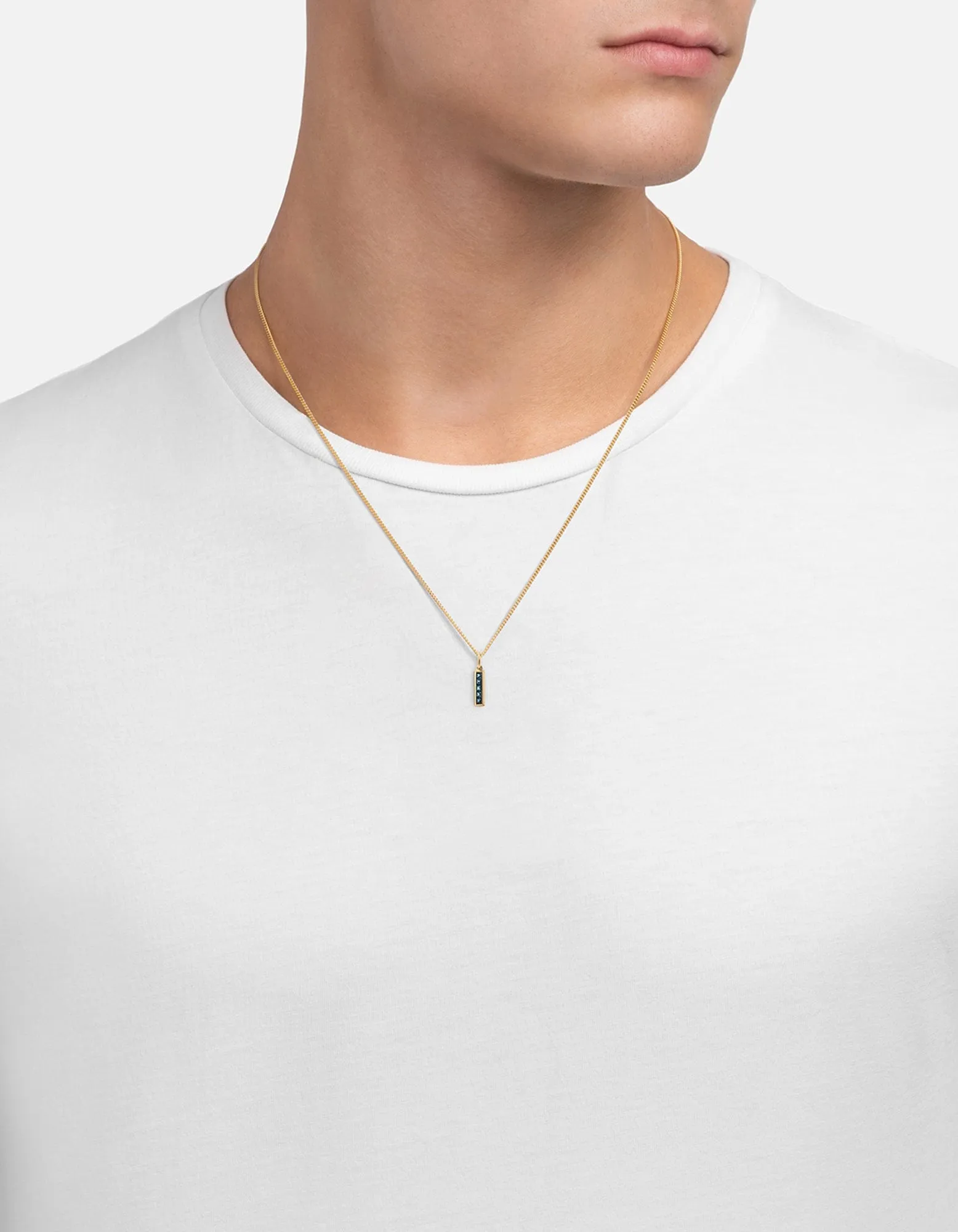 Slim Totem Topaz Necklace, Gold Vermeil