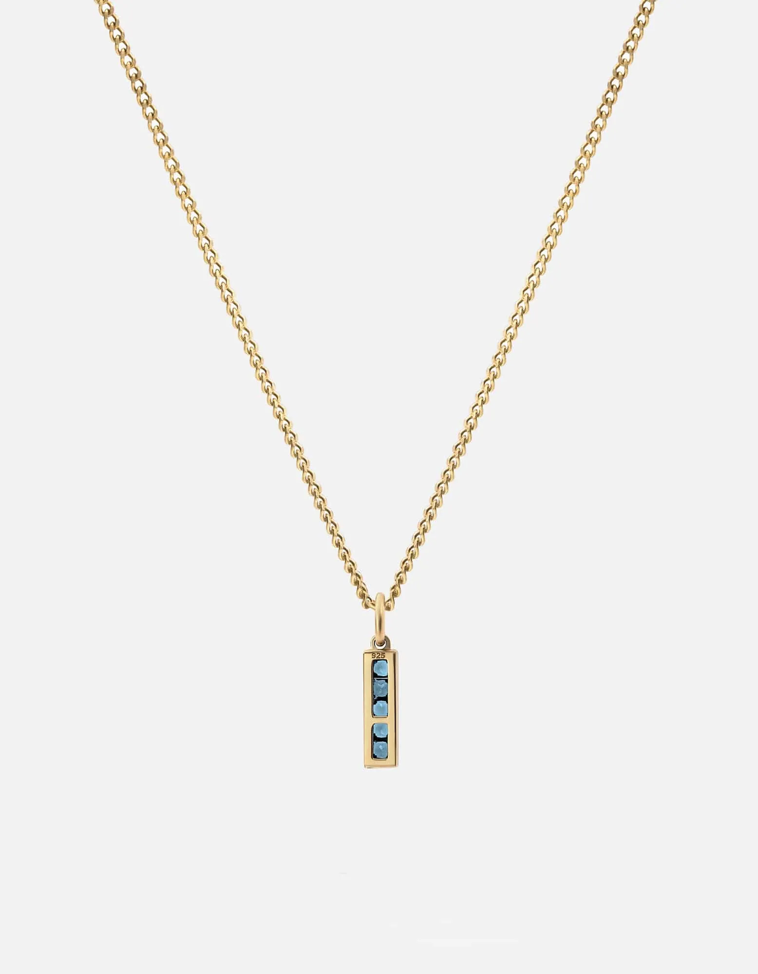 Slim Totem Topaz Necklace, Gold Vermeil