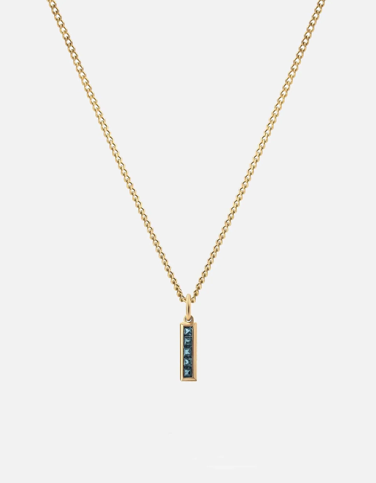 Slim Totem Topaz Necklace, Gold Vermeil
