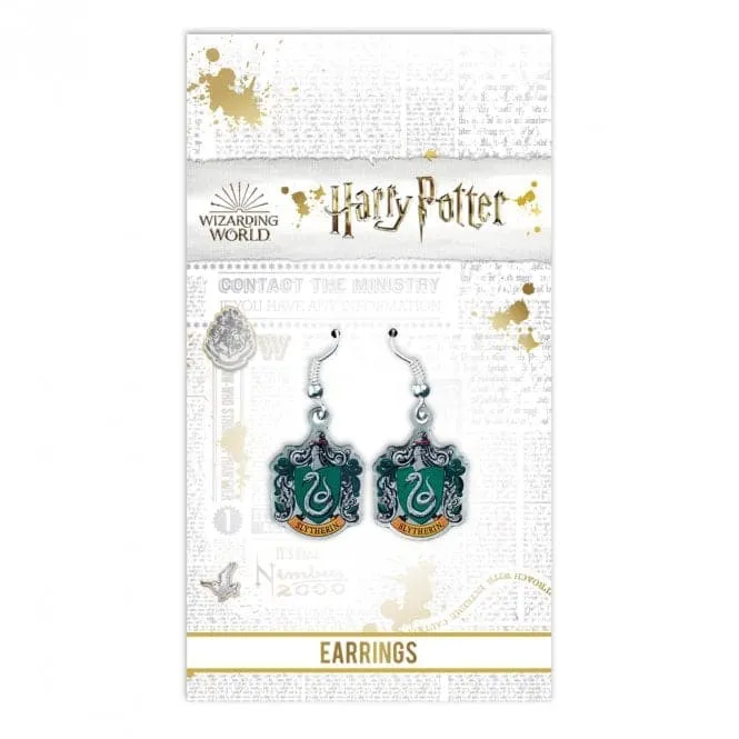 Slytherin Crest Drop Earrings